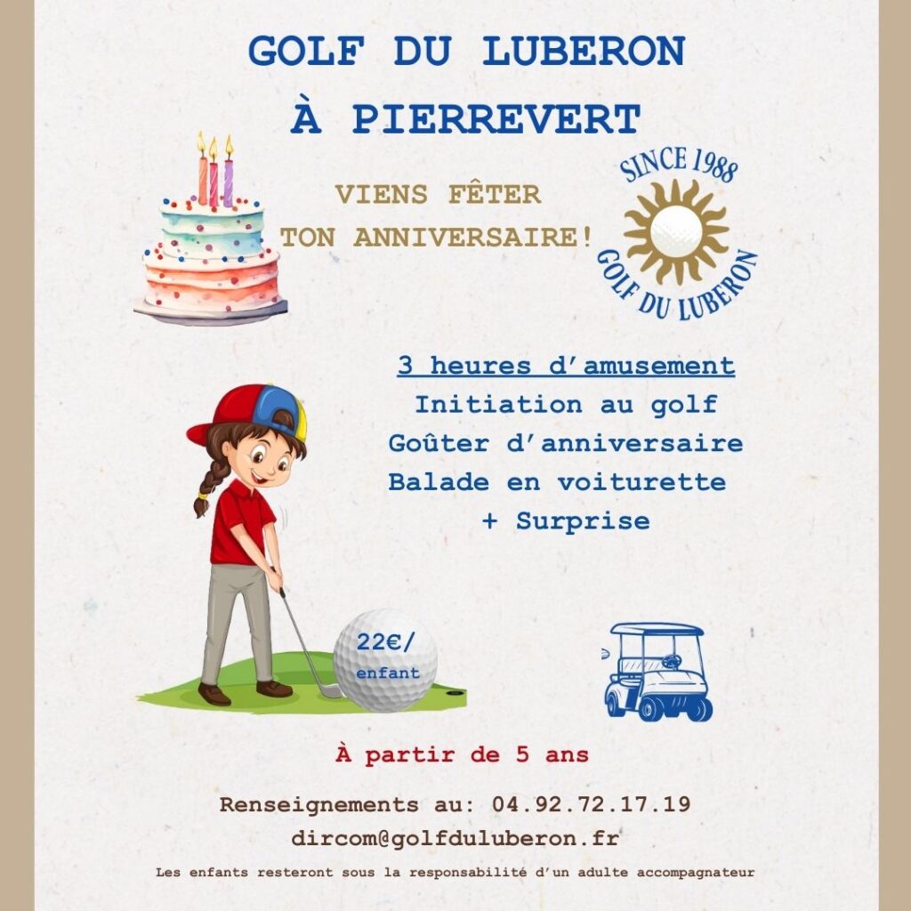 Anniversaire au Golf du Luberon